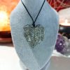 Collier Coeur Orgonite Feuille 15 gr.