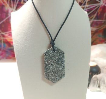 Pendentif Orgonite Plaque Hexagonale 20 gr