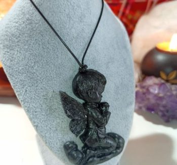 Pendentif Ange Orgonite Magnétite 15 gr.