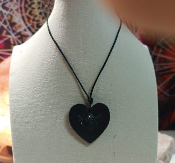 MAGNETITE ORGONITE Pendentif Coeur Ange 9 gr. lester