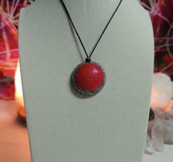 OrgoChakra Raiz Pendentif ou porte-clés en forme d'hémisphère 15 gr.